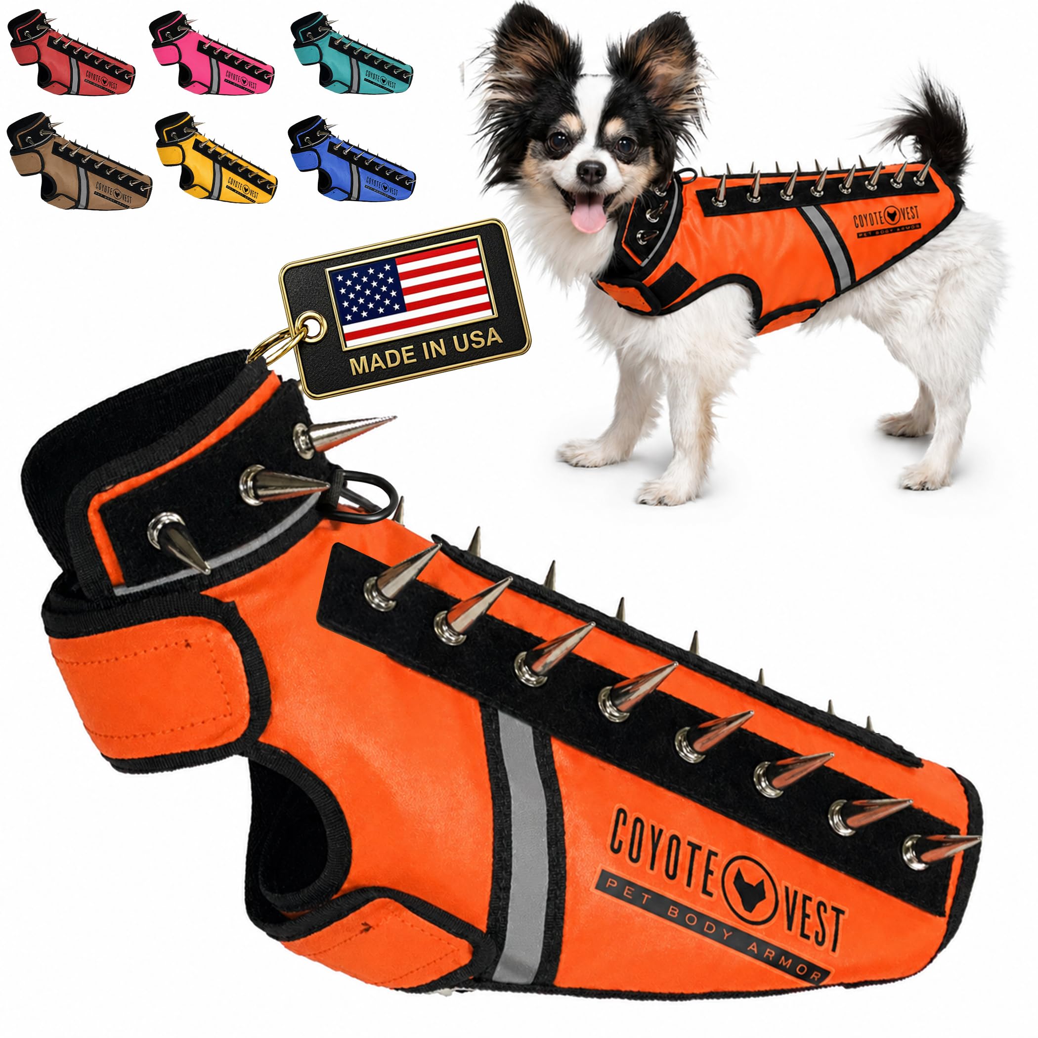 【MASU】23ss popcom spiky vest Amazon.com : CoyoteVest SpikeVest Dog Harness | Stab-Resistant